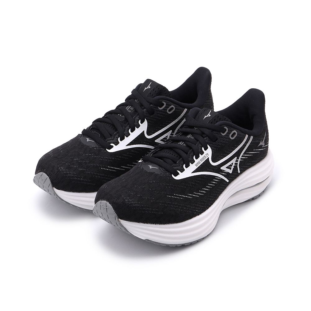 MIZUNO WAVE RIDER 29 SW 寬楦運動慢跑鞋黑白灰J1GD250622 女鞋