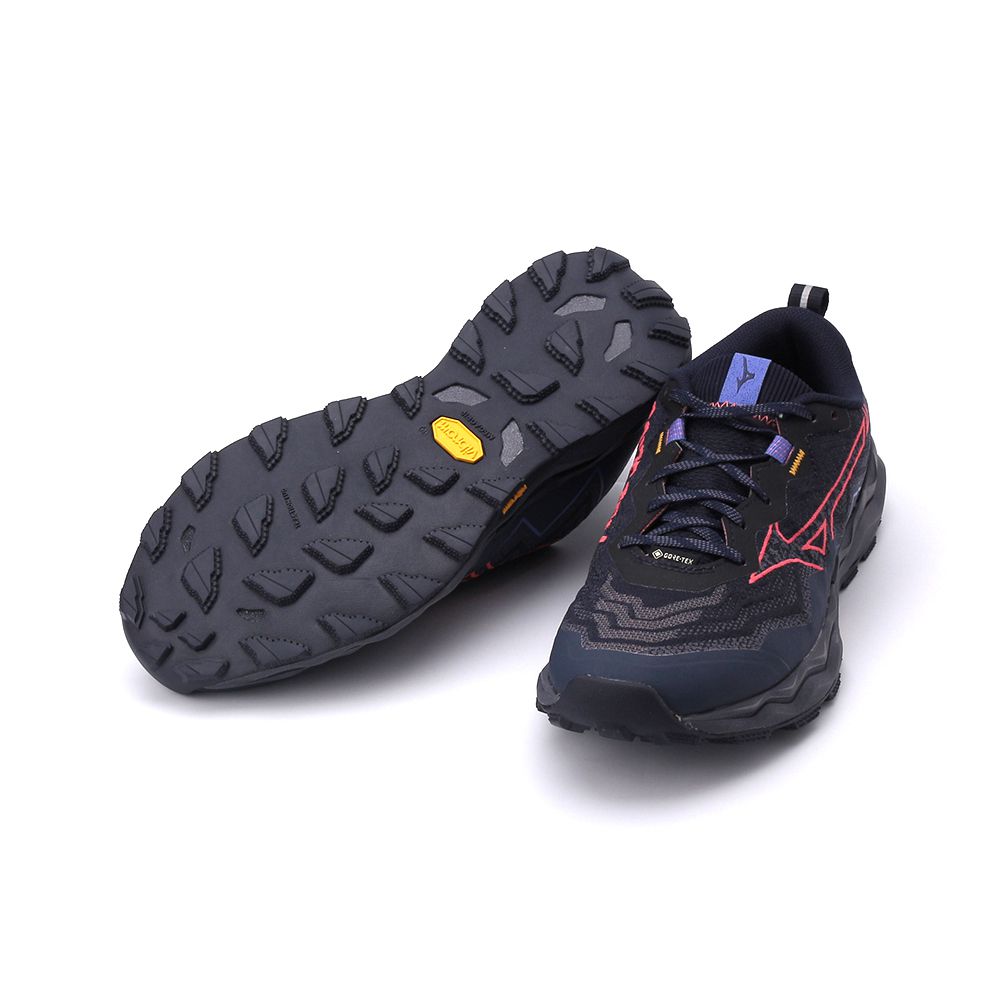 MIZUNO WAVE DAICHI 9 GORE-TEX 慢跑鞋黑藍紅J1GK255671 女鞋- 鞋全家福