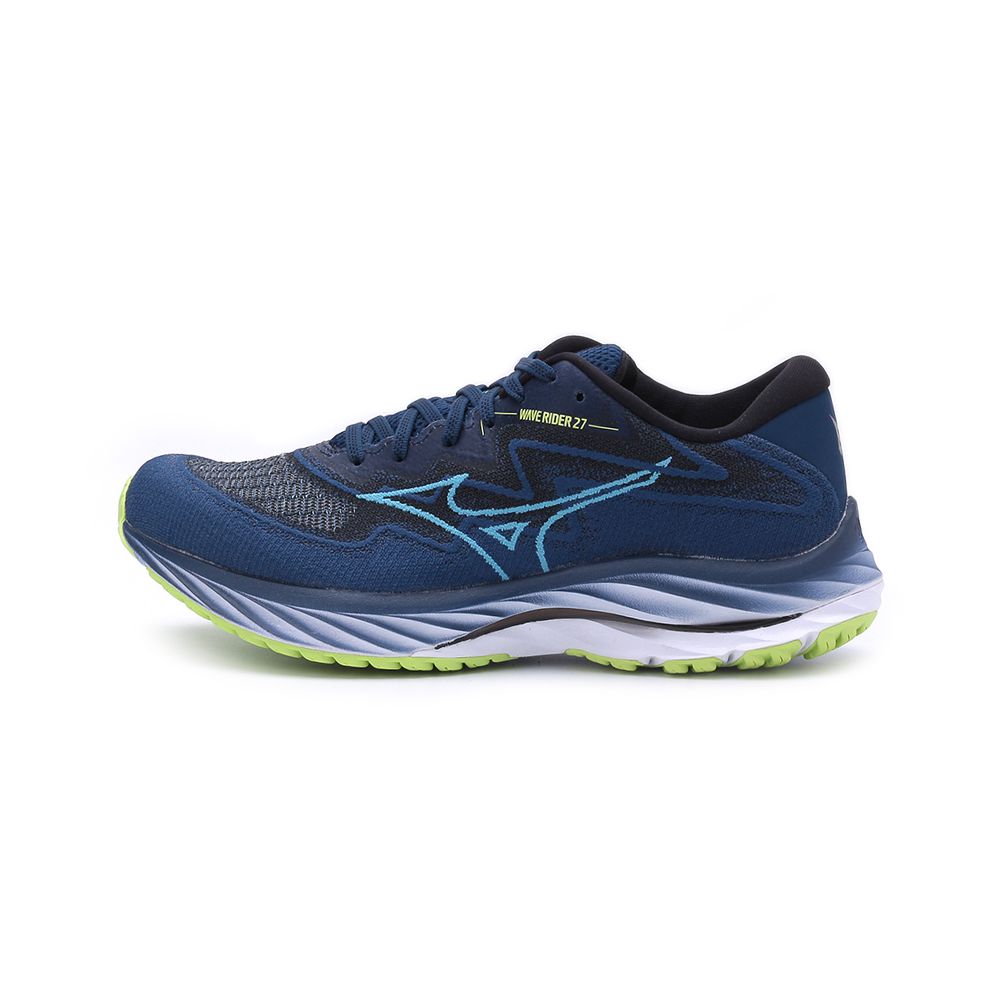 MIZUNO WAVE RIDER 27 SSW 寬楦慢跑鞋深藍綠J1GC237653 男鞋- 鞋 MIZUNO WAVE RIDER 27 SSW 寬楦慢跑鞋深藍綠J1GC237653 男鞋- 鞋