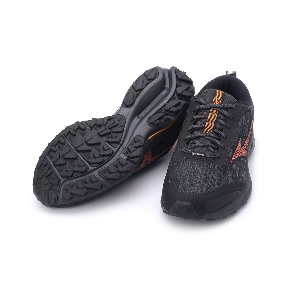 MIZUNO WAVE RIDER GORE-TEX 防潑水寬楦慢跑鞋黑J1GC228051 男鞋