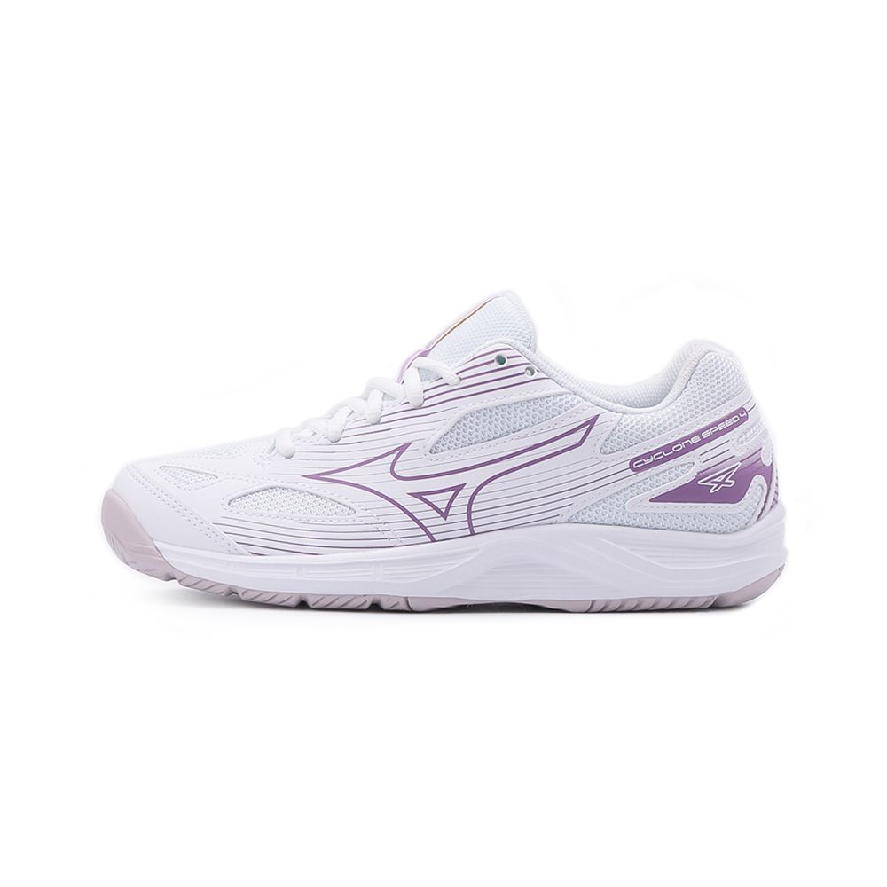 MIZUNO CYCLONE SPEED 4 避震排球鞋白紫V1GC238010 女鞋- 鞋全家福